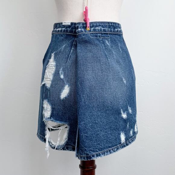 Lovers + Friends Ryder Distressed Las Palmas Denim Mini Skirt - Picture 6 of 10